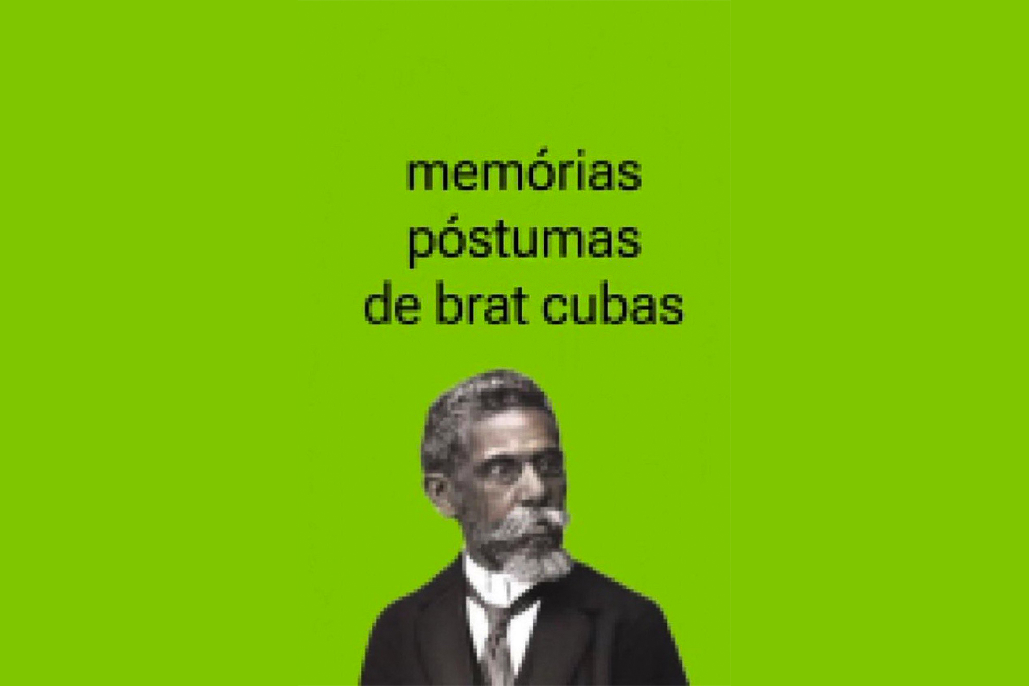 Publicação da rede social X é uma paródia do álbum Brat. O título "Memórias Póstumas de Brat Cubas" e a imagem de Machado de Assis.