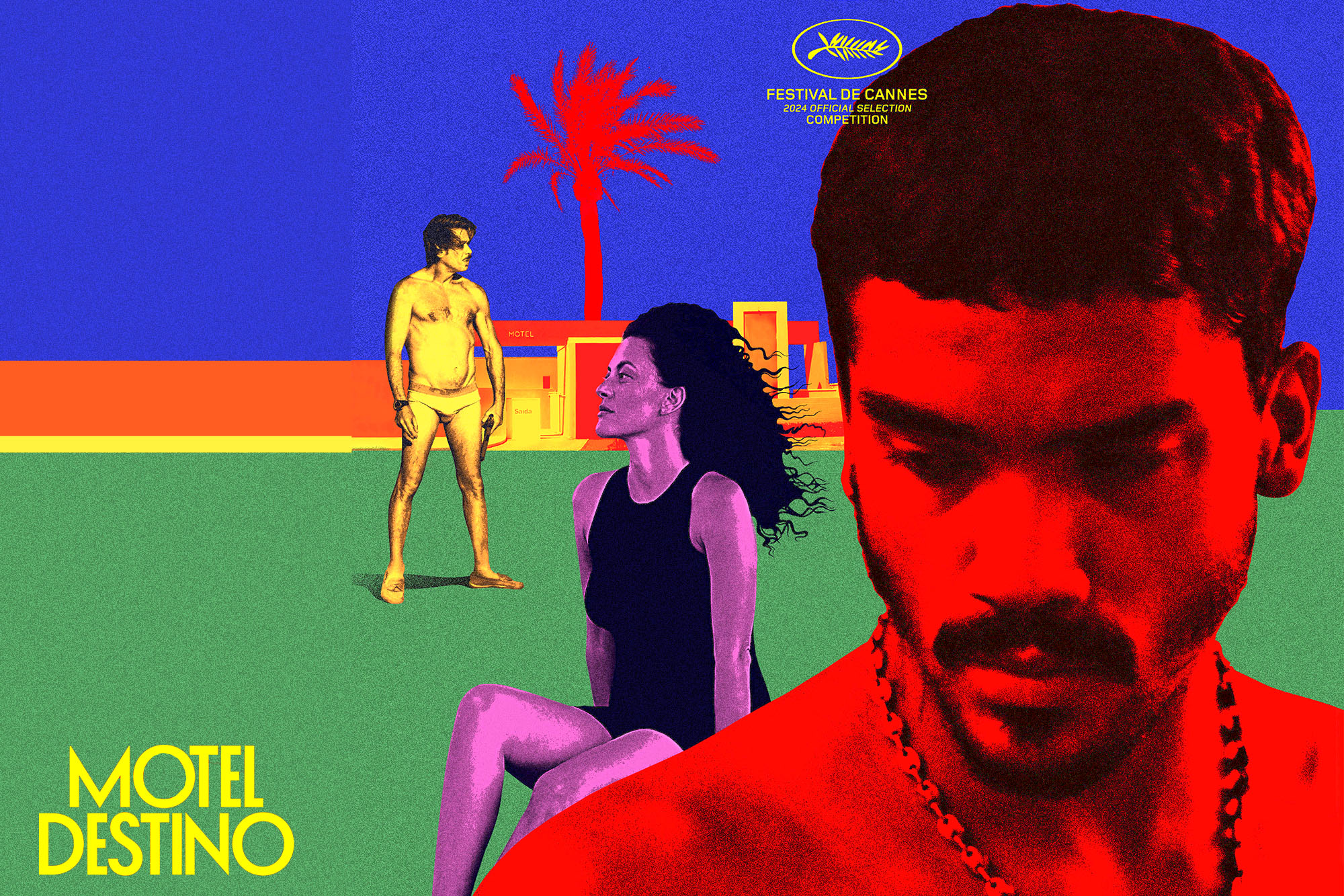 Cartaz do filme "Motel Destino", dirigido pelo cineasta brasileiro Karim Aïnouz que estreiou em no Festival de Cannes 2024.